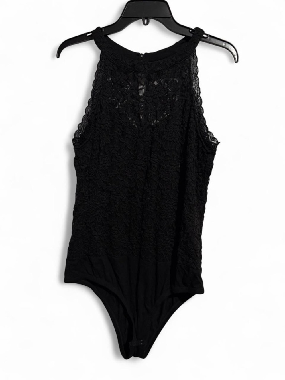 torrid Black Lace Halter Bodysuit - Sheer Detail